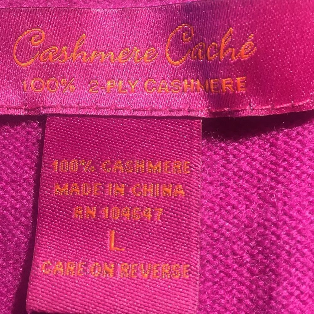 Cashmere Cache Sweater Raspberry Size L - image 5